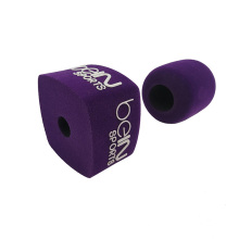 Print logo microphones sponge printing covers purple mic foam cover custom sponge microphone foam windscreen for microphone